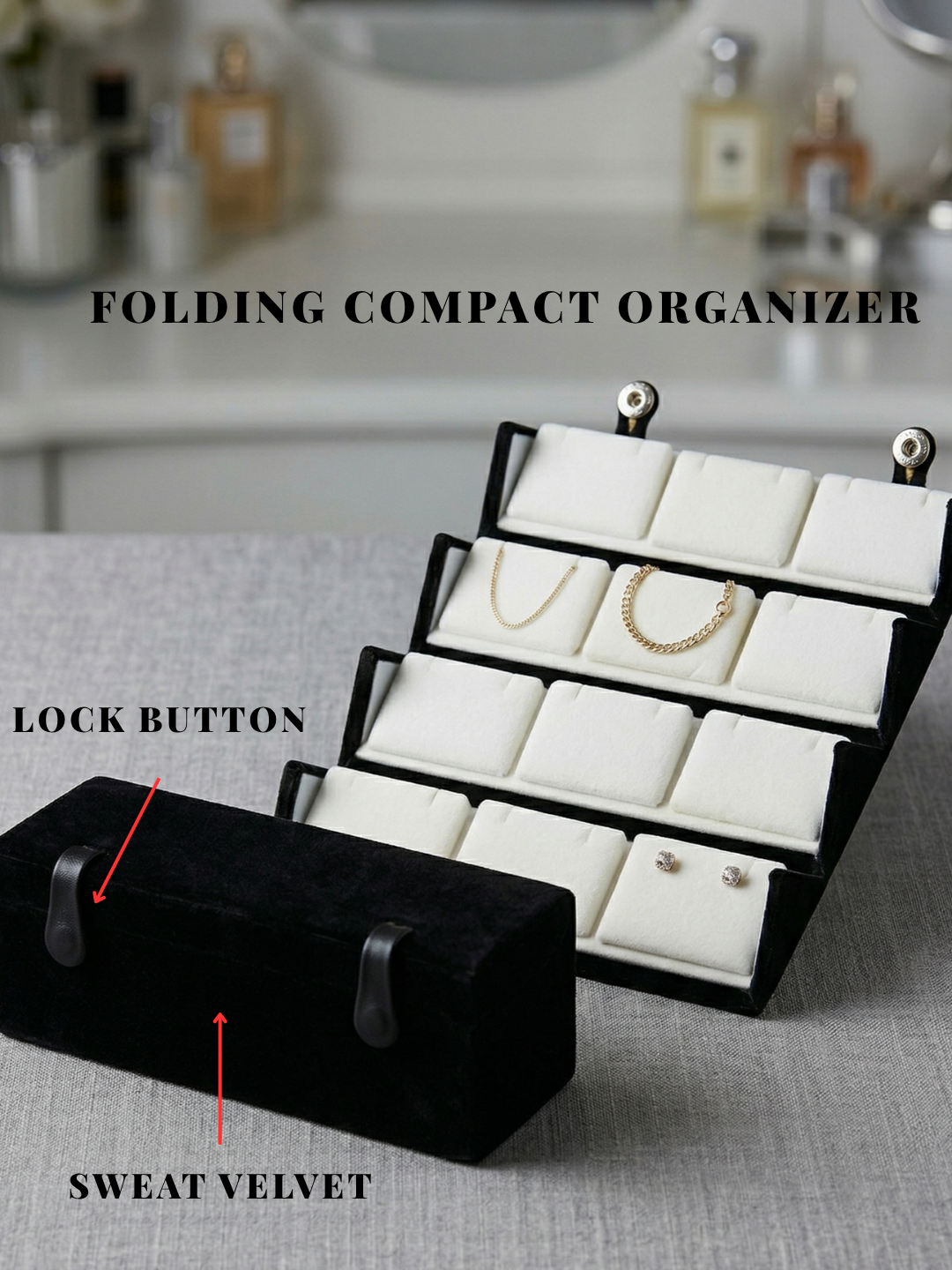 Necklace Love Gift Box – Folding Jewelry Organizer (Includes 12 Necklace)